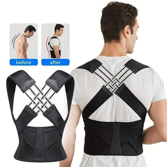 Posture Corrector Adjustable Back Belt / Slouching Relieve Pain Belt Women Men